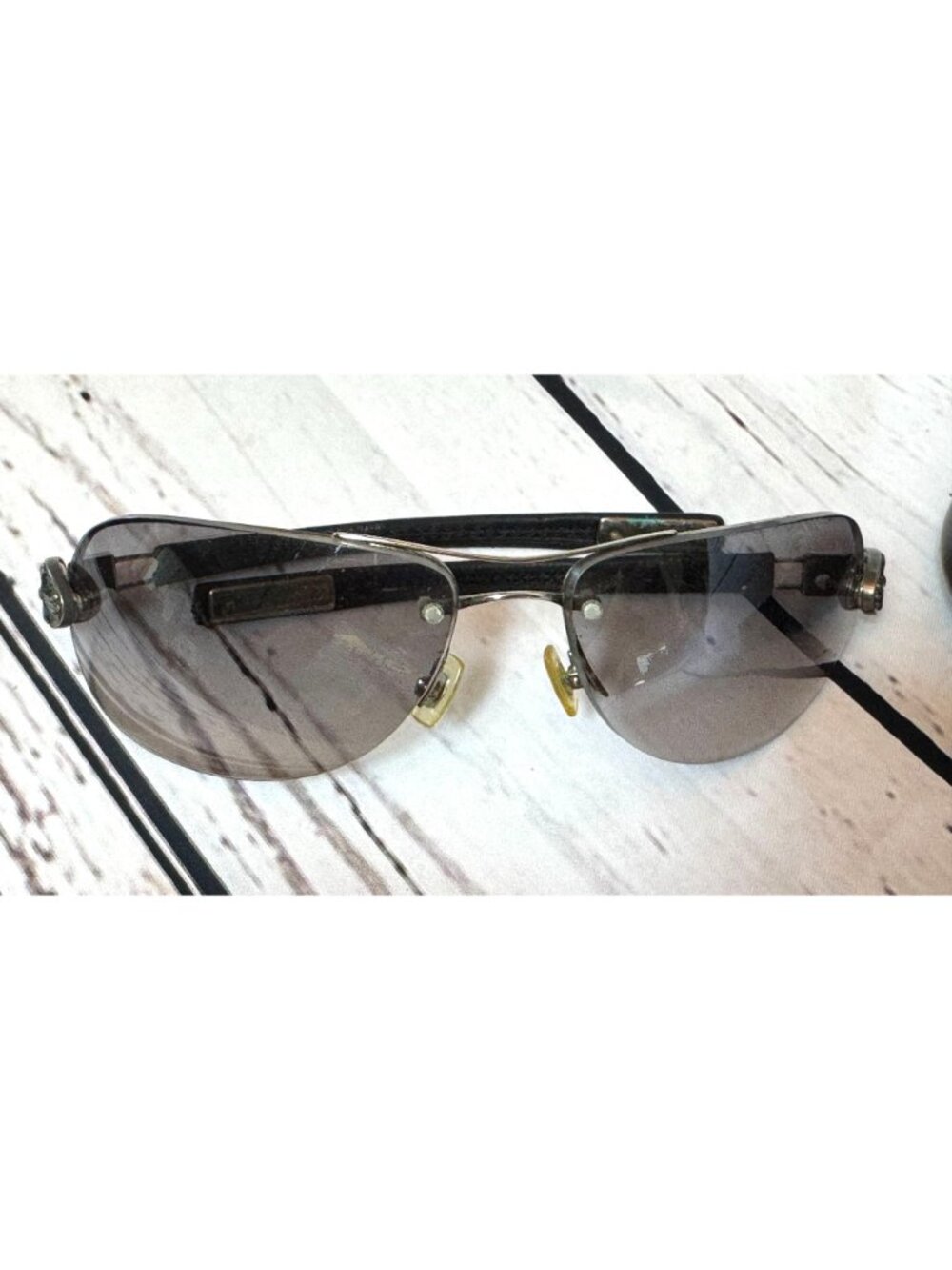 Chrome Hearts Little Classic Oval Rimless Sunglasses .925 Silver